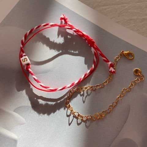 Harfli İkili Şans Bileklik Set