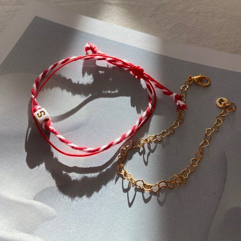 Harfli İkili Şans Bileklik Set