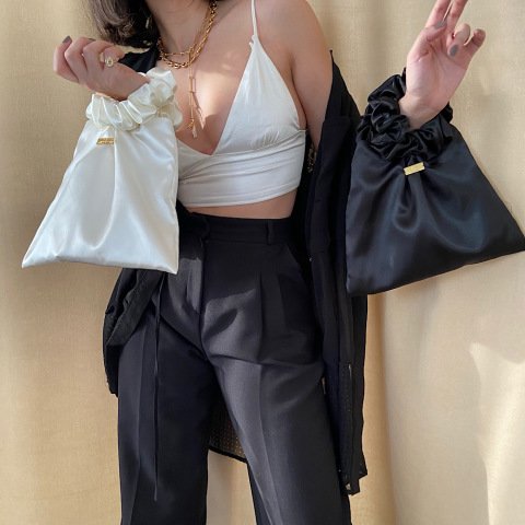 Siyah Saten Bilek Çanta