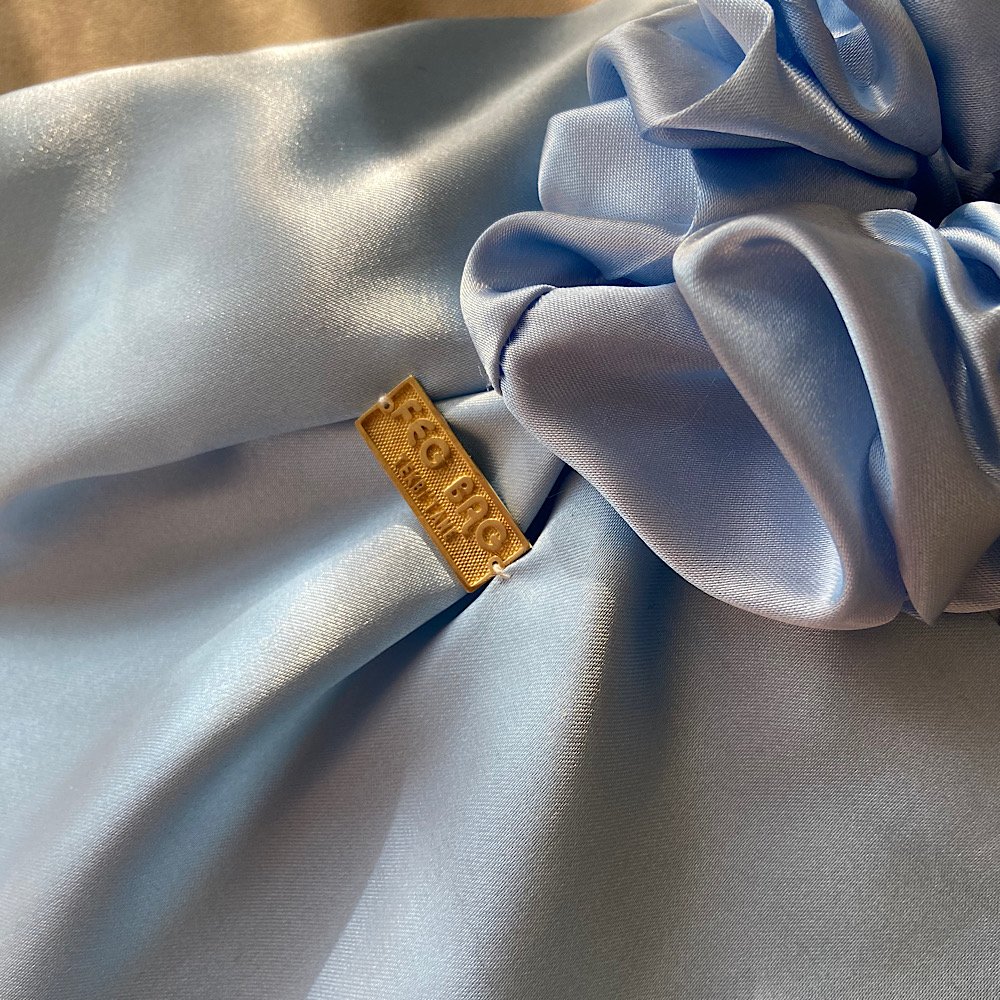 Bebek Mavi Saten Bilek Çanta