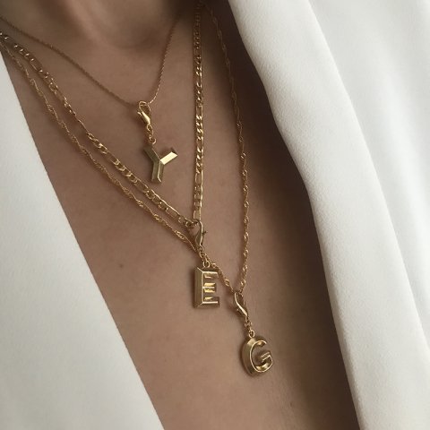 Harf Kolye Ucu Charm