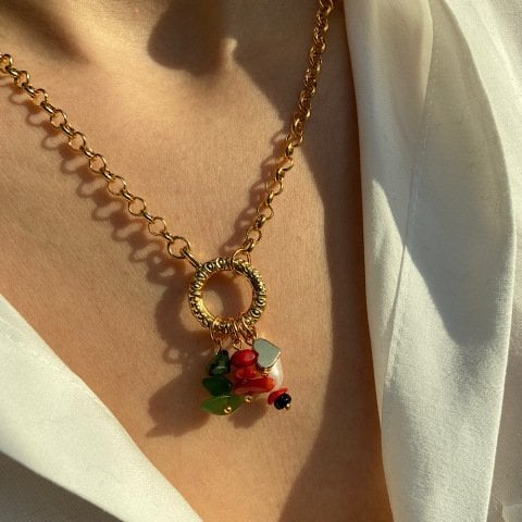 Yeni Yıl Halka Charm Kolye