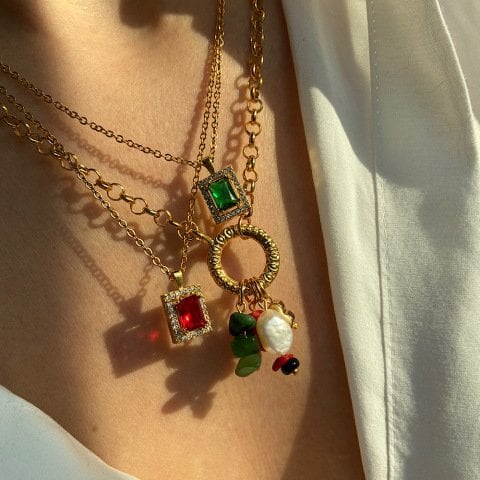 Yeni Yıl Halka Charm Kolye