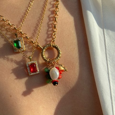 Yeni Yıl Halka Charm Kolye