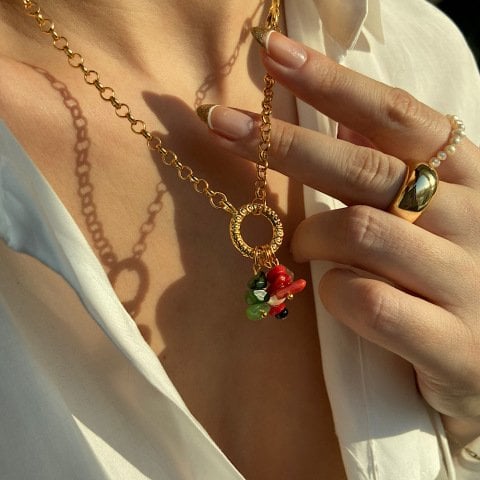 Yeni Yıl Halka Charm Kolye
