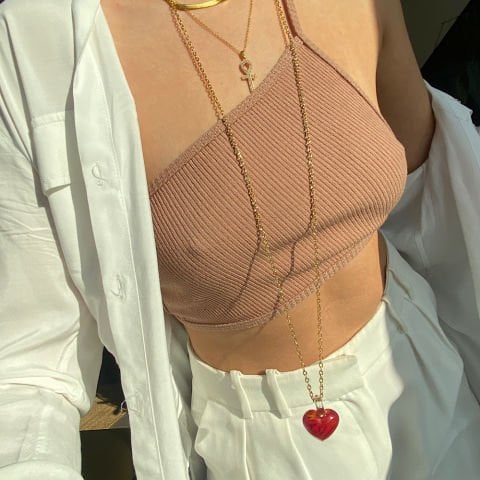 Ateşten Kalbe Uzun Kolye