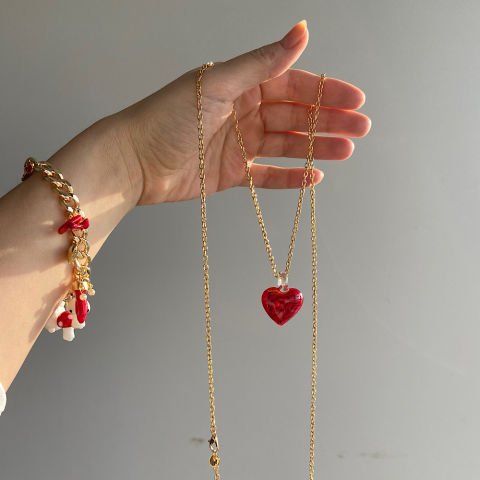 Ateşten Kalbe Uzun Kolye