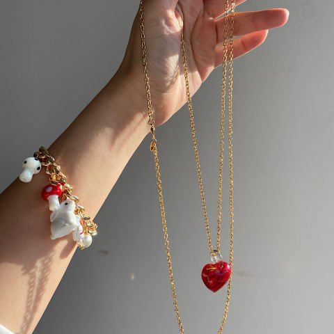 Ateşten Kalbe Uzun Kolye