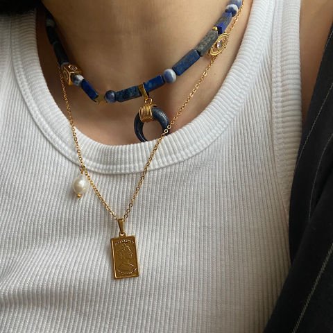 Lapis Lazuli Horn ve Göz Kolye