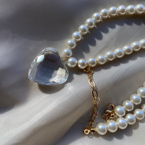 Şeffaf Pure Kalp Kolye