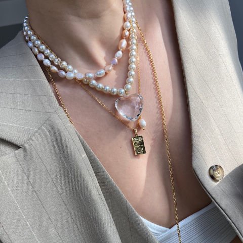 Şeffaf Pure Kalp Kolye