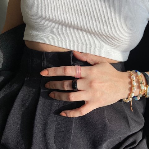 Fasetli Bold Oniks Yüzük