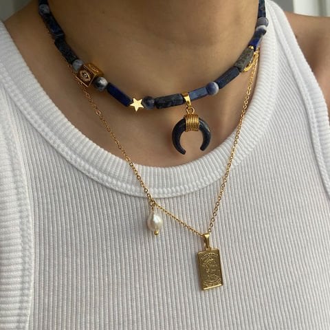 Lapis Lazuli Horn ve Göz Uzun