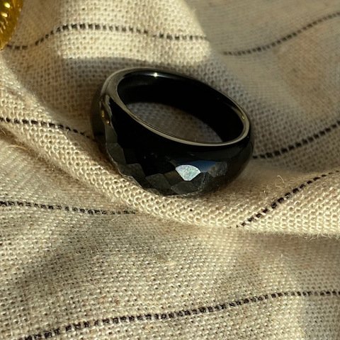 Fasetli Bold Oniks Yüzük