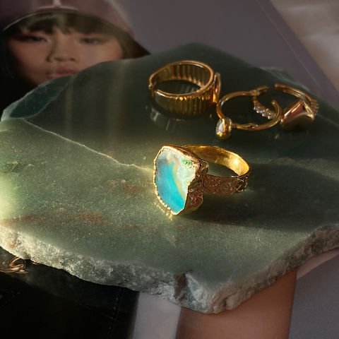 Mykonos Agat Doğal Taş Yüzük