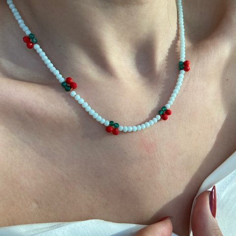 Cherry Kiss Mint Kiraz Kolye