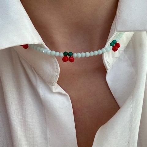 Cherry Kiss Mint Kiraz Kolye
