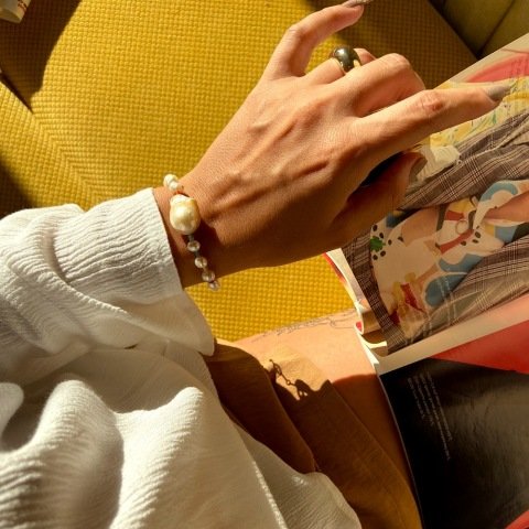 Rainbow Barok İnci Bileklik