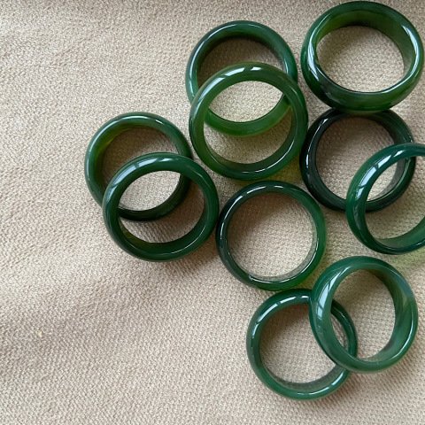 Koyu Yeşim  Taş Yüzük