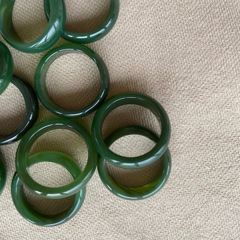 Koyu Yeşim  Taş Yüzük