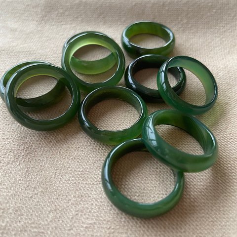 Koyu Yeşim  Taş Yüzük