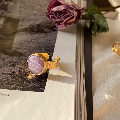 Ametist Yuvarlak Yüzük