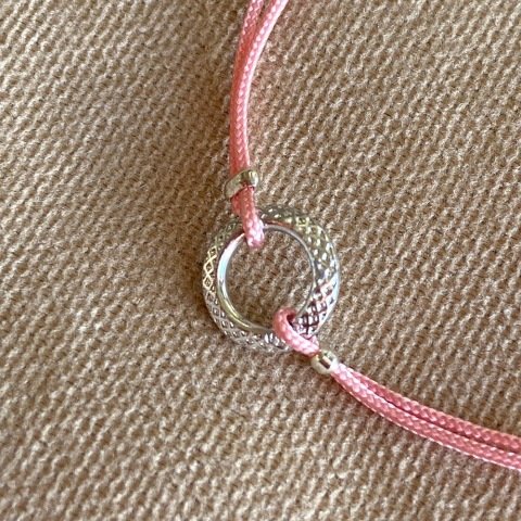 Minimal Doku Gümüş Halka Erkek Bileklik