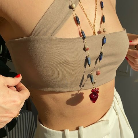 Yürek's Anatomia Agamolite ve Lapis Taş Kolye
