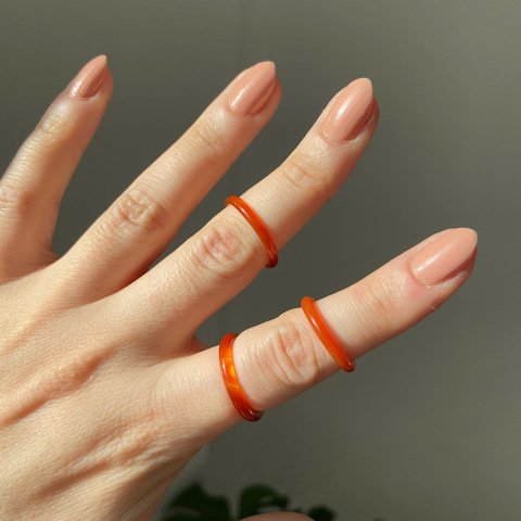 İnce Karnelyan Taş Yüzük