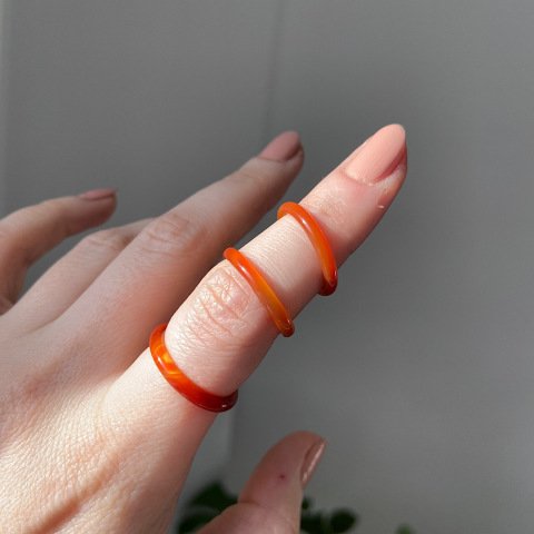 İnce Karnelyan Taş Yüzük