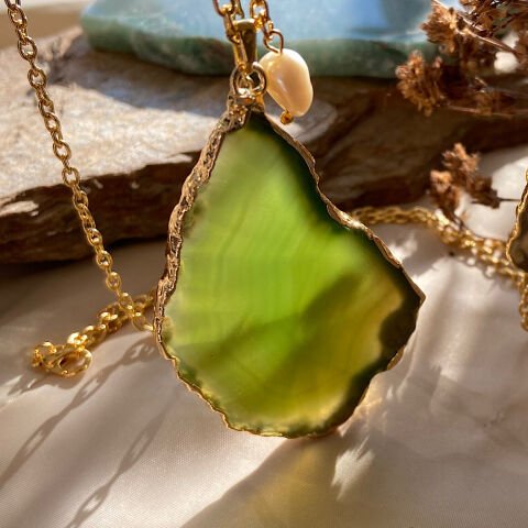 Yeşil Agat Kolye