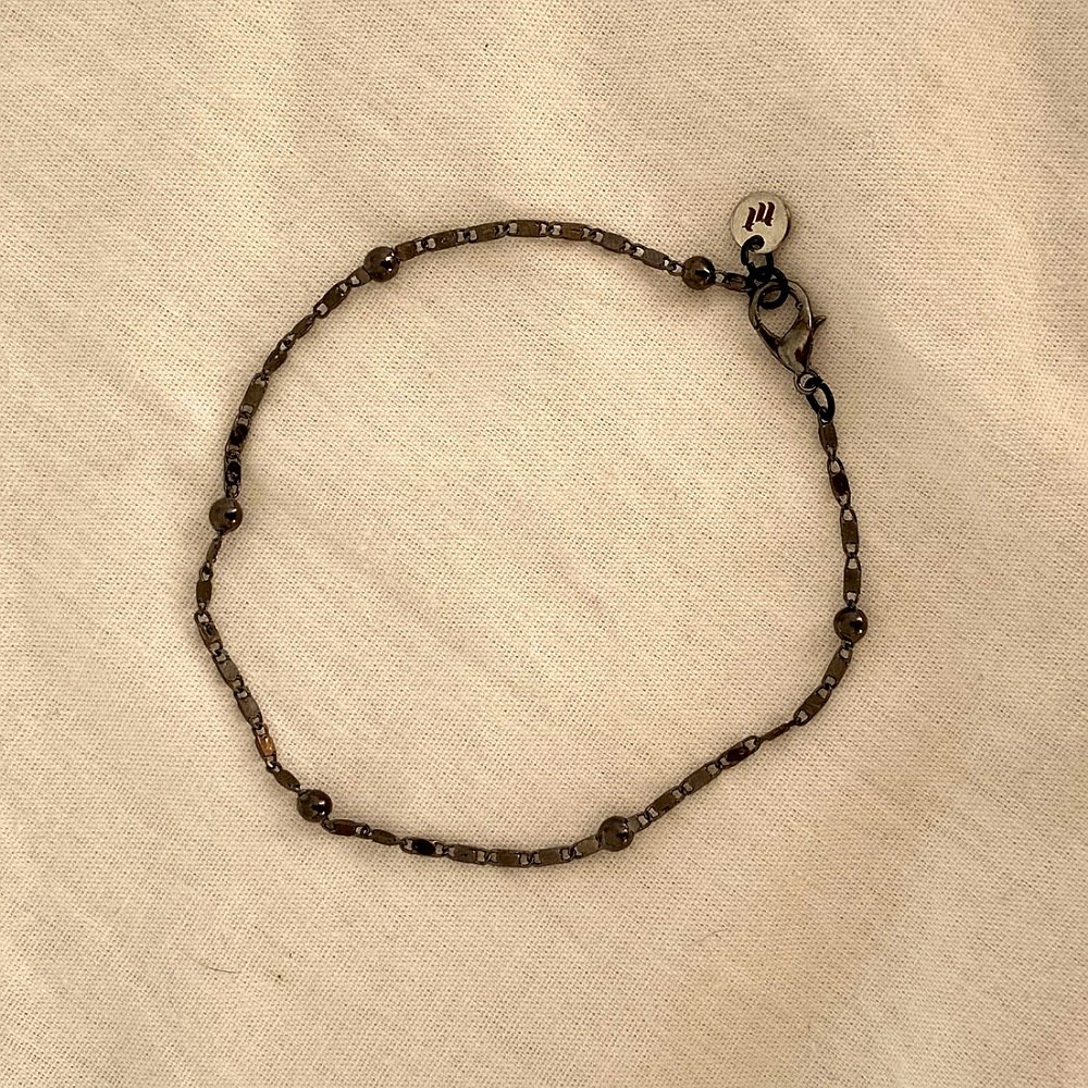 Füme Topçuklu Erkek Zincir Bileklik