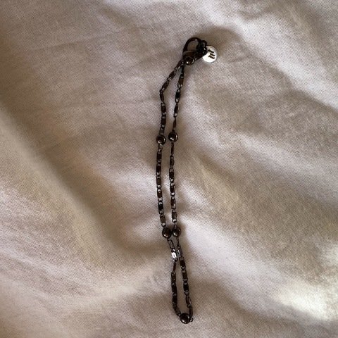 Füme Topçuklu Erkek Zincir Bileklik