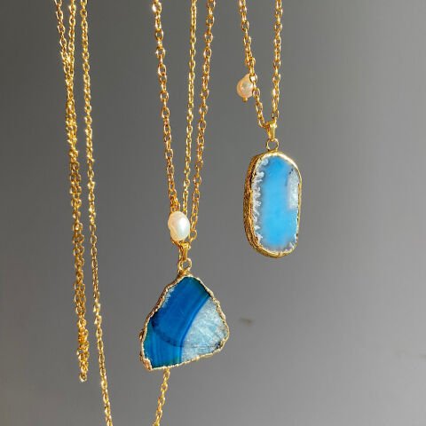 İbiza Agat Uzun Kolye