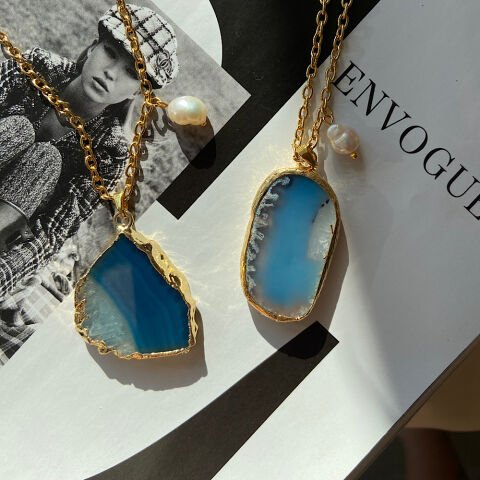 İbiza Agat Uzun Kolye