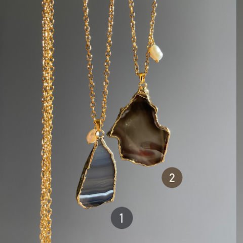 Dragon's Back Agat Uzun Kolye