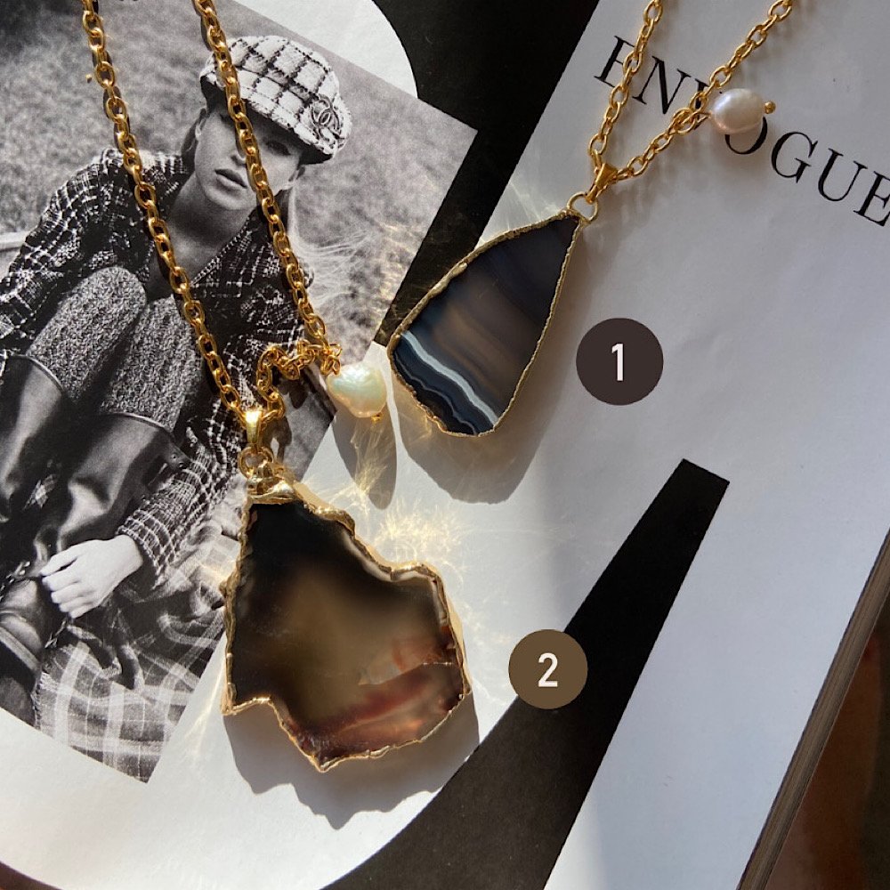 Dragon's Back Agat Uzun Kolye