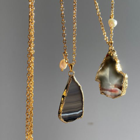 Dragon's Back Agat Uzun Kolye