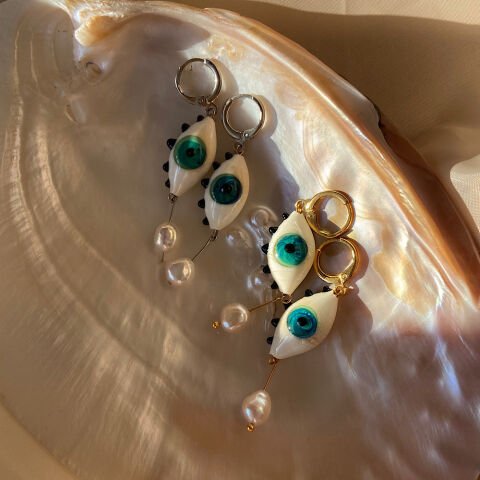 İnci Damlası Göz Küpe