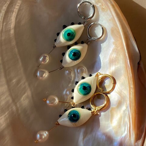 İnci Damlası Göz Küpe