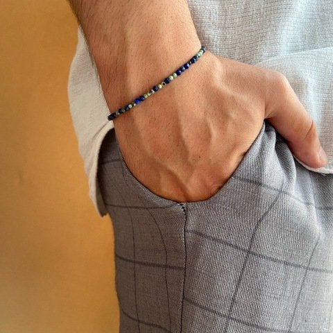 Blue Green Doğal Taş Erkek Bileklik