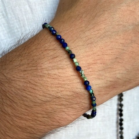 Blue Green Doğal Taş Erkek Bileklik