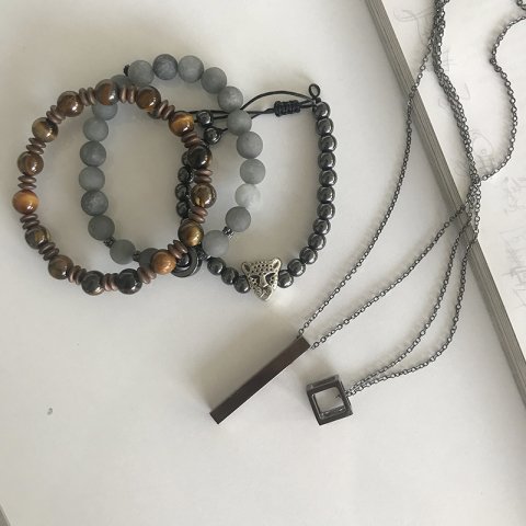 Dumanlı Kuvars Hematit Bileklik