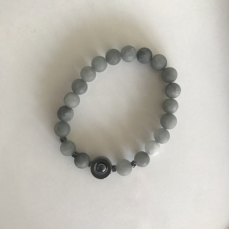 Dumanlı Kuvars Hematit Bileklik