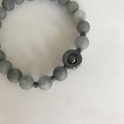 Dumanlı Kuvars Hematit Bileklik