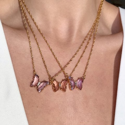 Shine Butterfly Kelebek Kolye