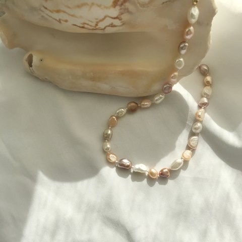 Üç Renk İnci Kolye