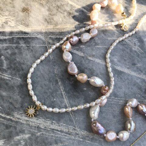 Üç Renk İnci Kolye