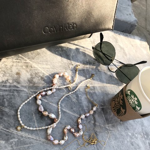 Üç Renk İnci Kolye