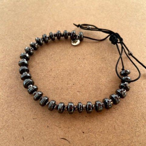 Caterpillar Hematit Erkek Bileklik